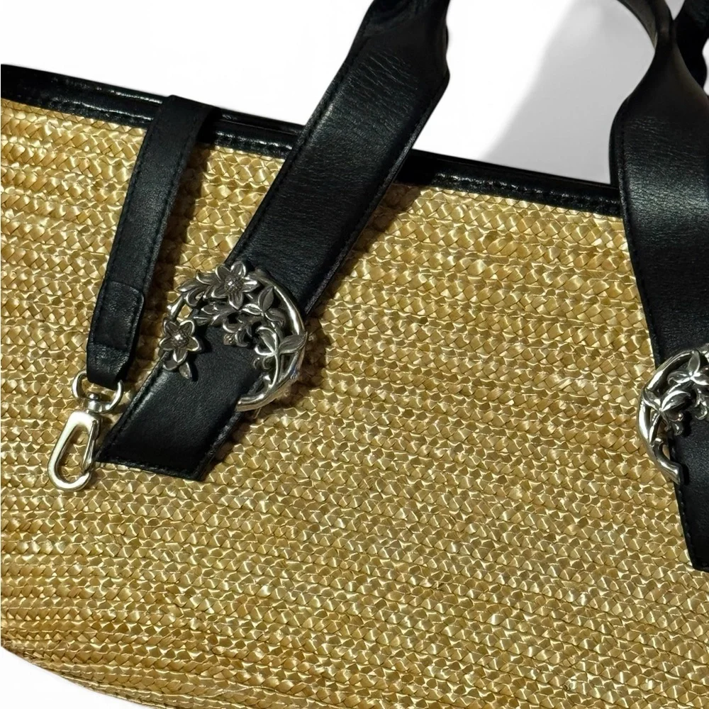 Brighton Bernadette Basket Weave straw handbag